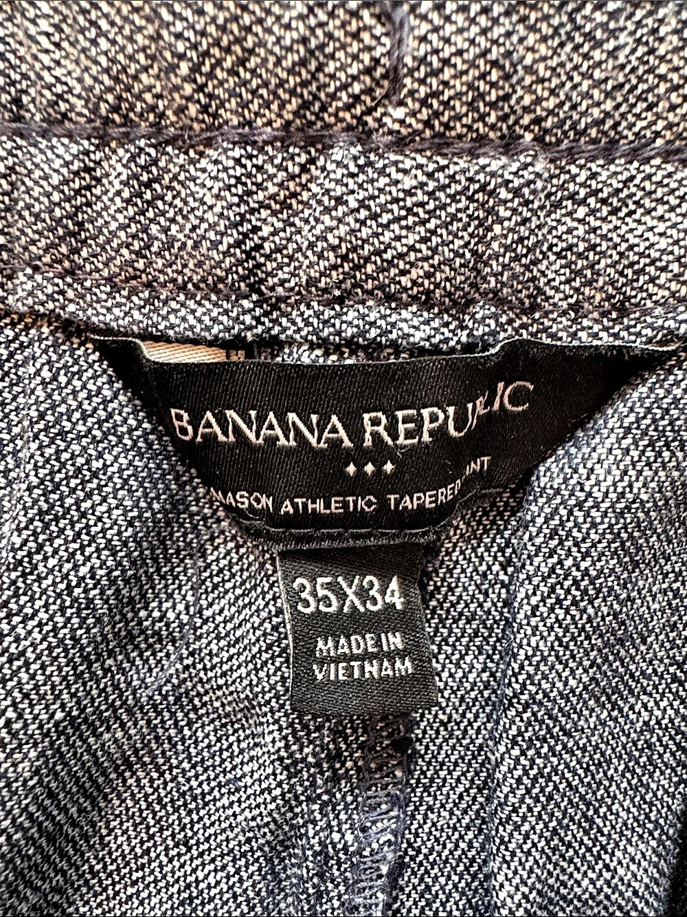 Banana Republic Men’s Mason Athletic Tapered Pant Gray Waist 35x34 - Picture 4 of 10